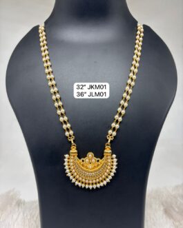 Premium quality one gram gold Pearl chain with matching pendent