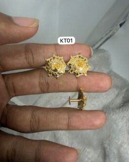Premium quality one gram gold ear rings