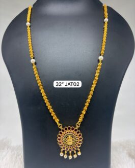 Premium quality One gram gold 32 inch dashavathara chain with laxmi pendent