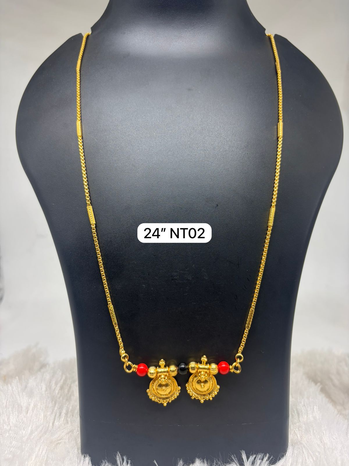 Premium quality One gram gold 24 inch chain with mangalasutra