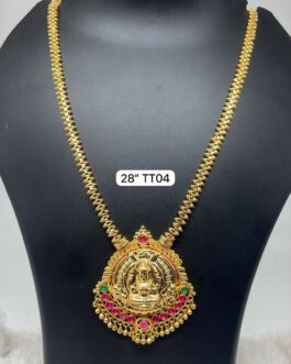 Premium quality one gram gold long necklace