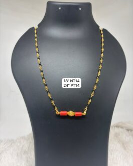 Premium quality One gram gold single line musti karimani with Thali