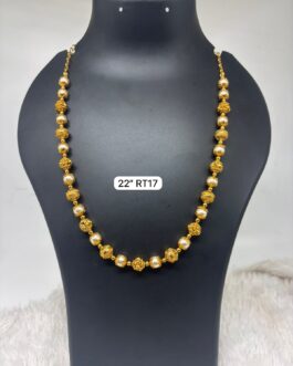 Premium quality one gram gold 22 inch beads chain