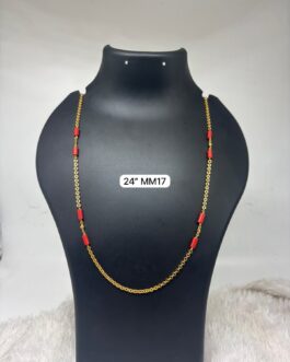 Premium quality one gram gold Coral chain