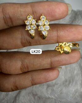 Premium quality one gram gold Stud ear rings