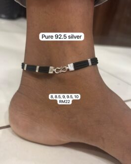 Premium quality Pure 92.5% silver Anklet Size 8”, 8.5”, 9”, 9.5” and 10”