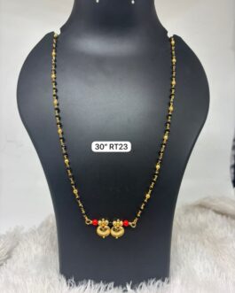 Premium quality One gram gold 30 inch crystal beads karimani with thali