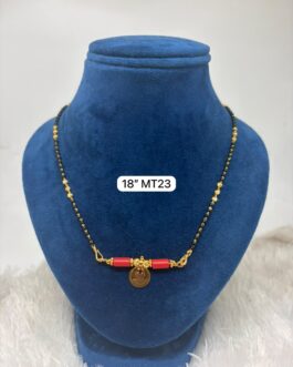 Premium quality One gram gold 18 inch karimani with thali