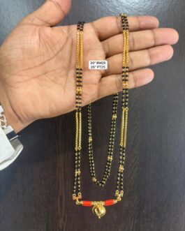 Premium quality one gram gold Karimani with thali