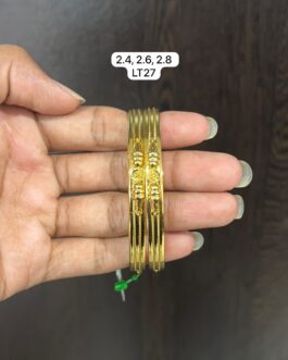 Premium quality one gram gold Bangles 2.4,2.6 and 2.8