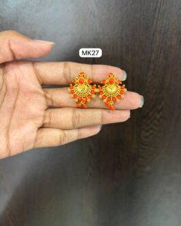 Premium quality one gram gold beads Ear rings