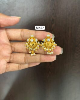 Premium quality one gram gold beads Ear rings