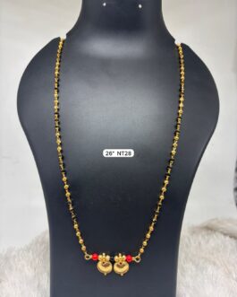 Premium quality one gram gold 26 inch karimani with Thali