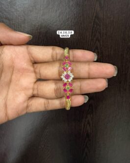 Premium quality one gram gold Stone kada bangle 2.4, 2.6 and 2.8