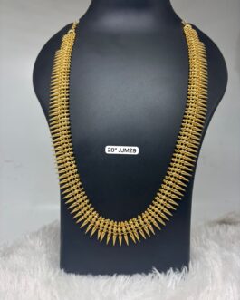 Premium quality one gram gold 28 inch long mallige necklace