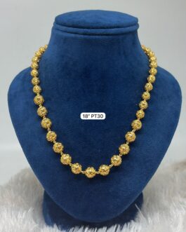 Premium quality one gram gold 18 inch ball necklace (mahan male)