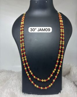 Premium quality one gram gold 2 layer Jeda and Coral Rani haara