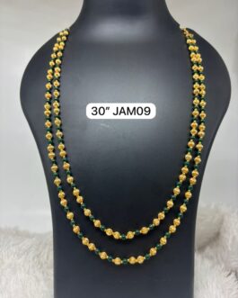 Premium quality one gram gold 2 layer Jeda and Coral Rani haara