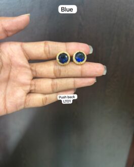 Premium quality one gram gold stone ear rings