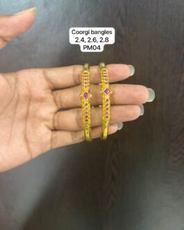 Premium quality One gram gold Coorgi bangles 2.4, 2.6 and 2.8 avl