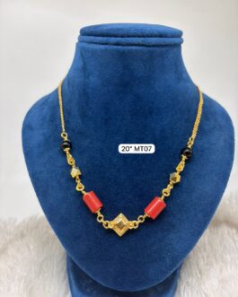Premium quality one gram gold 20 inch short GSB kasthali