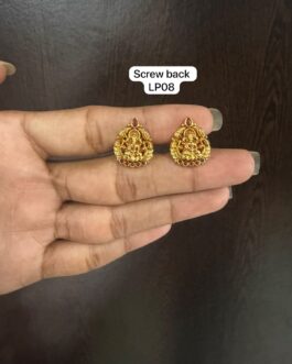 Premium quality one gram gold short laxmi ear rings