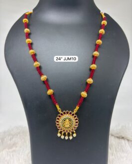 Premium quality one gram gold 24 inch Thread Jomale with laxmi pendent