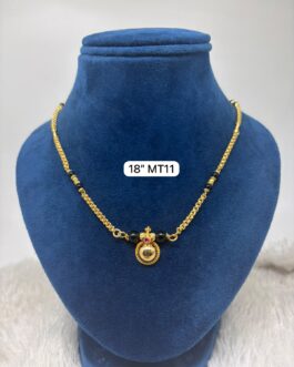 Premium quality one gram gold 18 inch karimani with thali