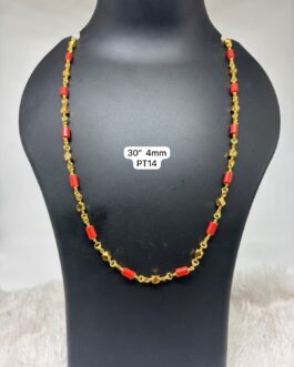 Premium quality one gram gold 30 inch Coral chain