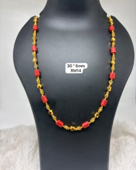 Premium quality one gram gold 30 inch Coral chain