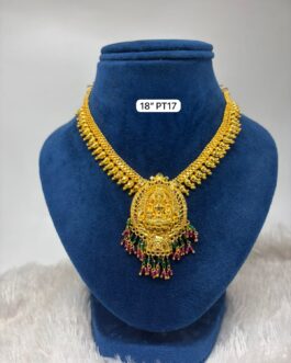 Premium quality one gram gold long and short necklace