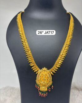 Premium quality one gram gold long and short necklace