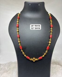 Premium quality one gram gold 6mm small coral kas thali