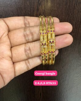 Premium quality One gram gold Coorgi bangles 2.4,2.6 and 2.8