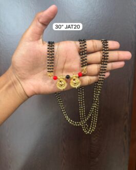 Premium quality one gram gold 3 lines 30 inch karimani with thali