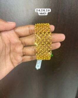 Premium quality one gram gold Kada bangle 2.4,2.6 and 2.8