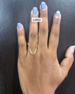 Premium quality One gram gold AD stone Vanki finger rings