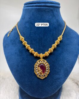 Premium quality one gram gold Stone necklaces