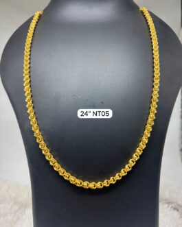 Premium quality one gram gold 24 inch and 20 inch chain