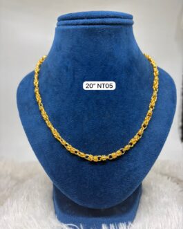 Premium quality one gram gold 24 inch and 20 inch chain