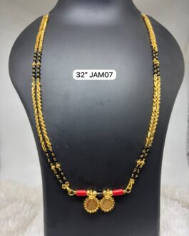 Premium quality one gram gold 30 inch karimani with thali