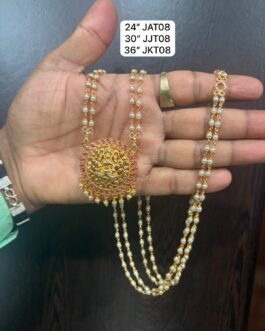 Premium quality One gram gold traditional pearl chain with laxmi pendent