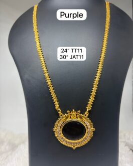 Premium quality one gram gold chain with stone pendent
