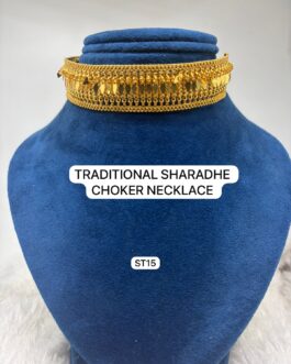 Premium quality one gram gold traditional sharade chocker necklace