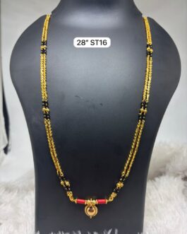 Premium quality One gram gold 28 inch karimani with  thali