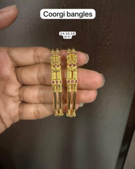 Premium quality One gram gold Coorgi Bangles 2.4,2.6 and 2.8