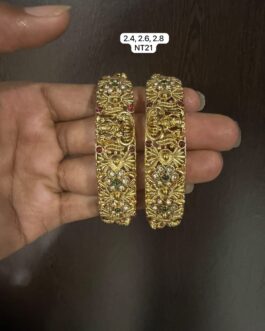 Premium quality Matt finish Antique Kada type bangles 2.4,2.6 and 2.8 avl