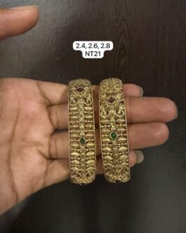 Premium quality Matt finish Antique Kada type bangles 2.4,2.6 and 2.8 avl