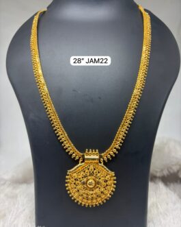 Premium quality One gram gold 28 inch long necklace