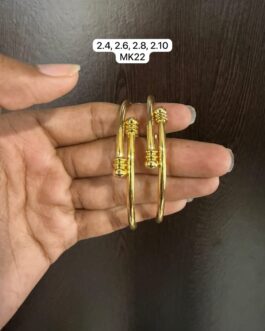 Premium quality One gram gold kada type adjustable Bangles 2.4,2.6 ,2.8 and 2.10 avl